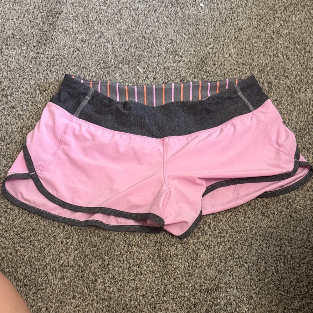 Lululemon Athletica Pink and Gray Athletic Shorts